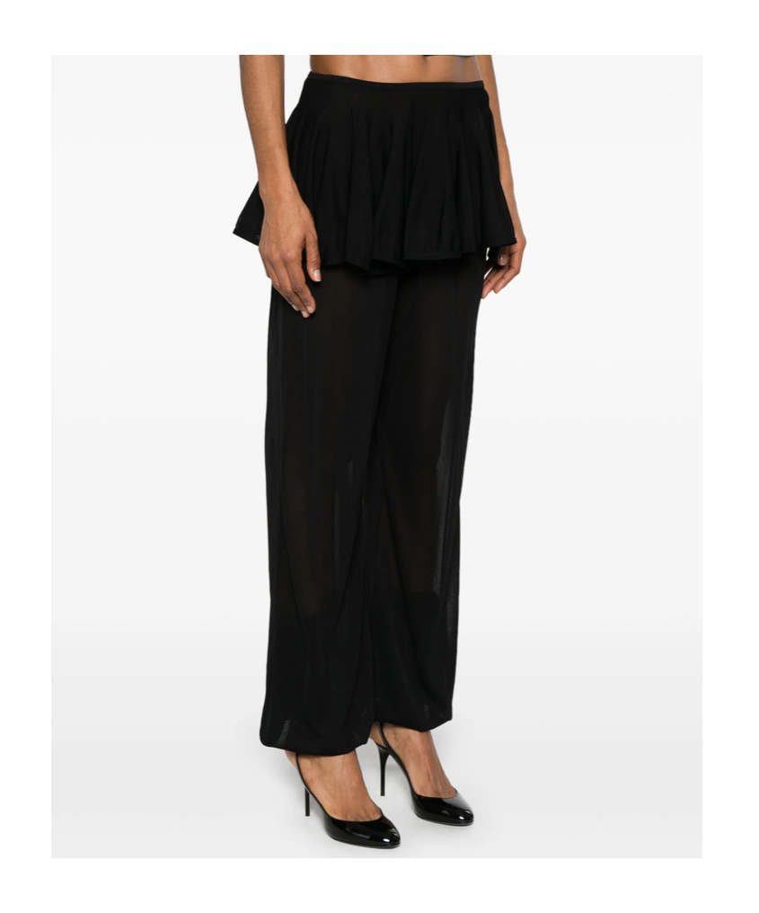 Alaïa Pleated Casual Pants In Black