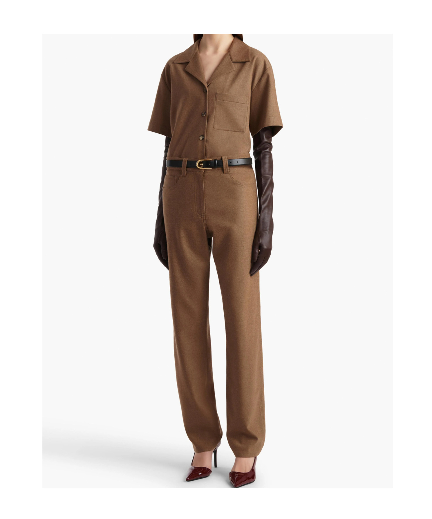 Khaite Belt Loop Casual Pants In Brown