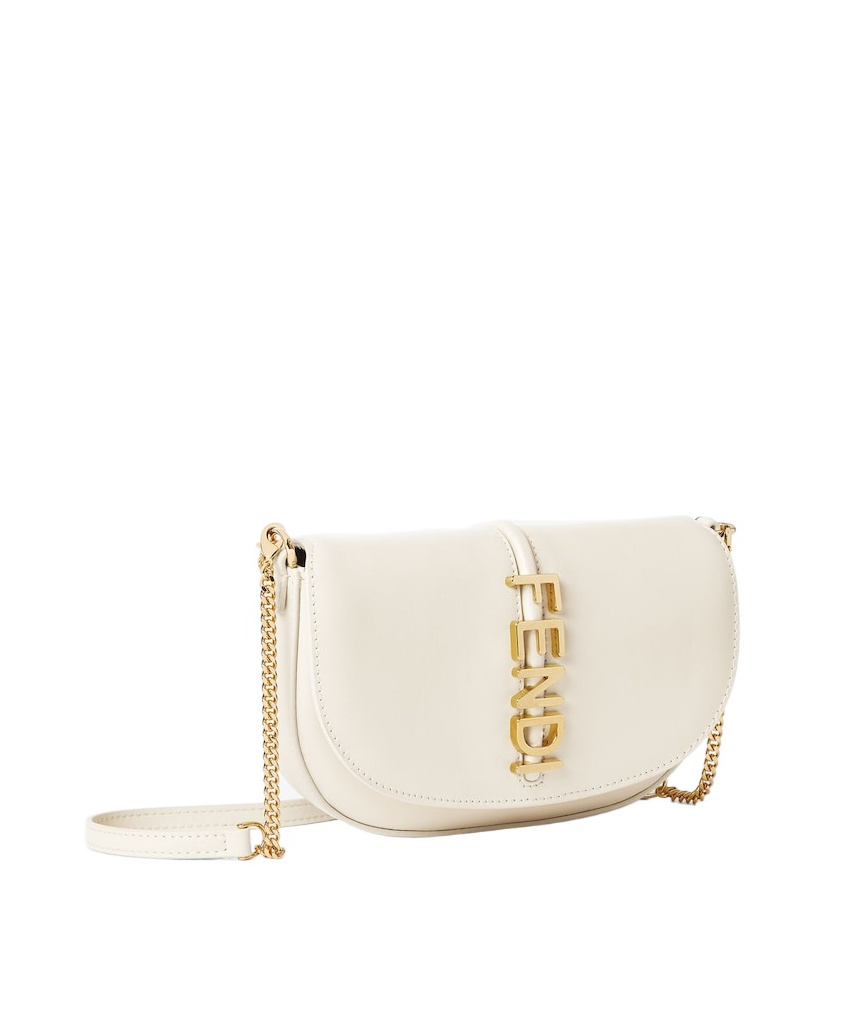Fendi Graphy Wallet On Chain In White