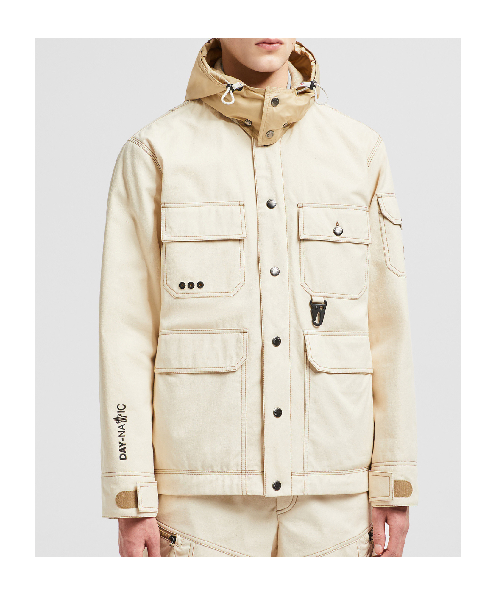 Moncler Doudoune Utilitaire En Coton Kelpius In Nude