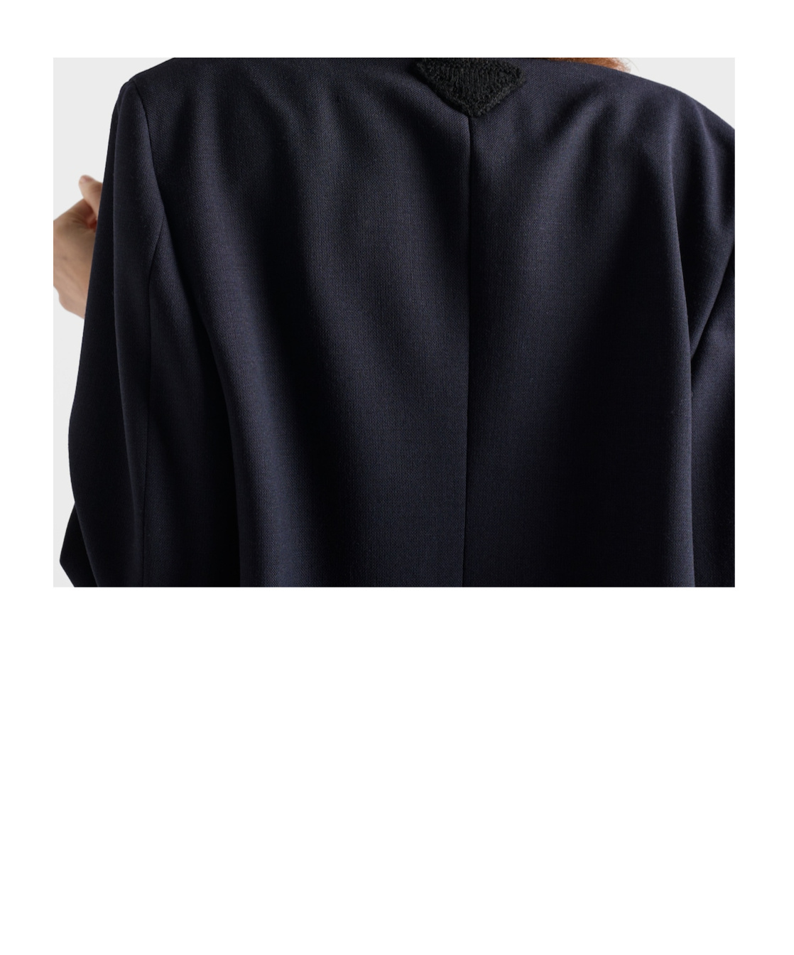 Prada Single-breasted Rush Stitch Jacket In Blue