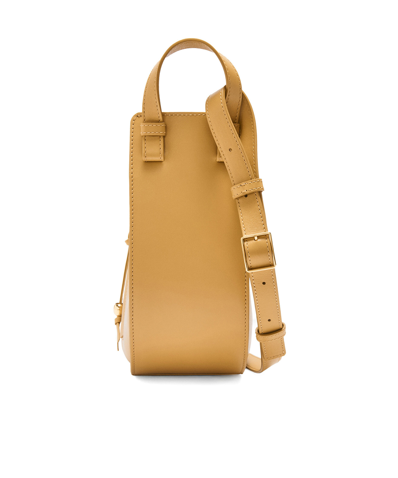 Loewe Hammock Slice Bag In Shiny Calfskin In Yellow