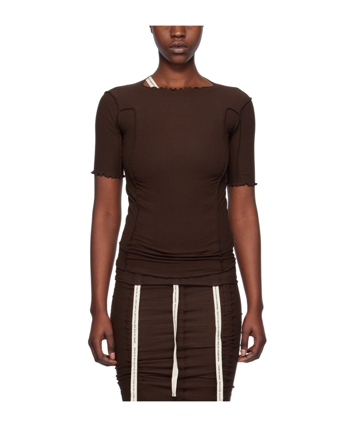 Baserange T-shirt With Fungus Edge In Black