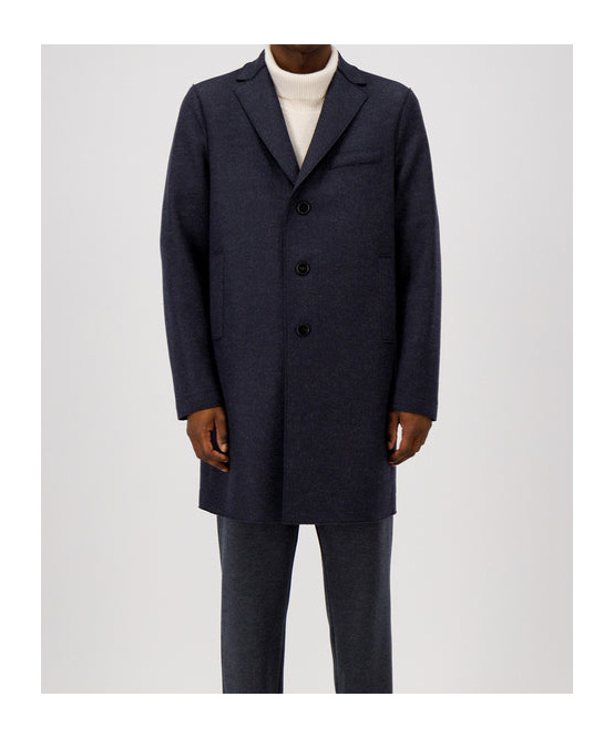 Harris Wharf London Boxy Coat Jacquard In Blue