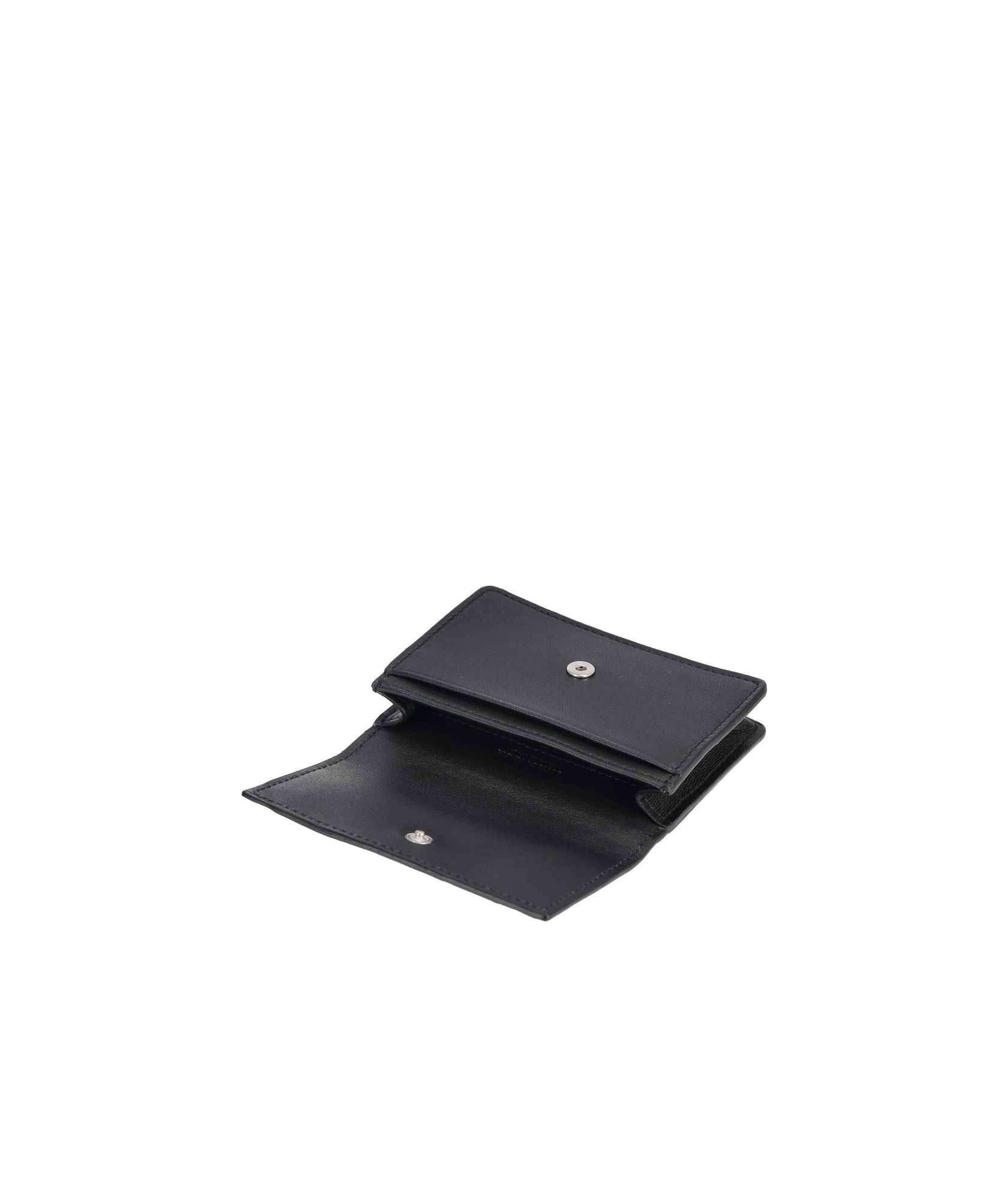 Bottega Veneta Logo Business Card Holder In Black