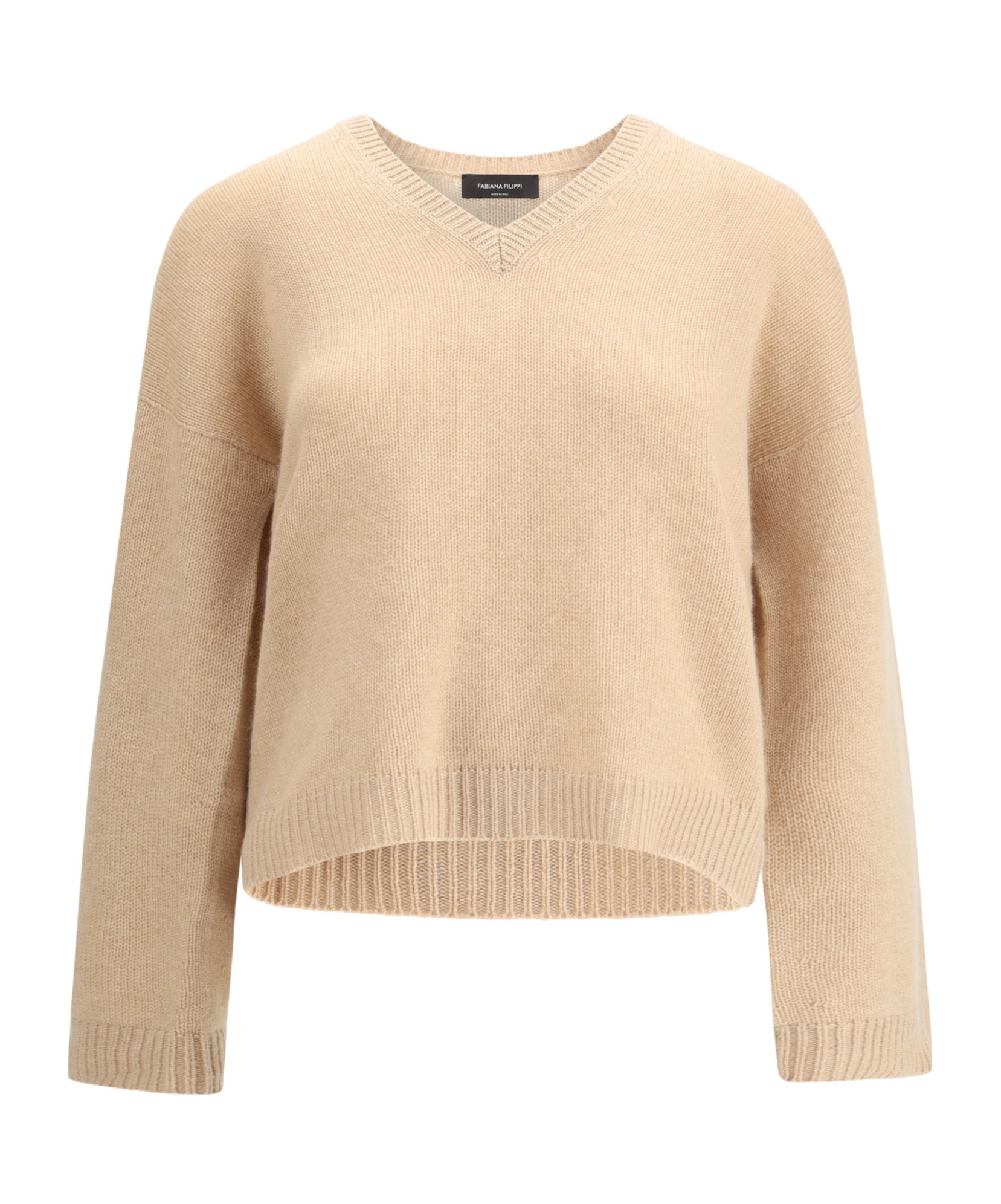 Fabiana Filippi Long Sleeve Sweater In Neutral