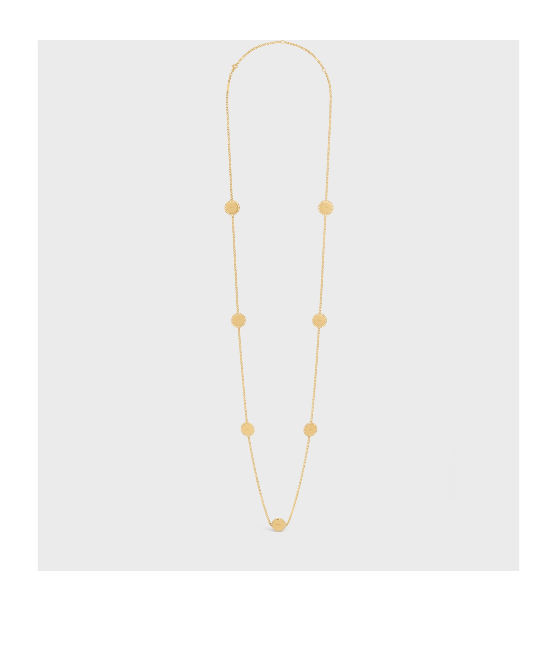 Celine Sautoir In Brass With Gold Finish In Yellow