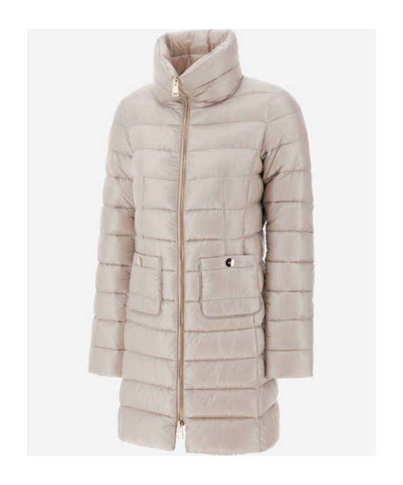 Herno Long-sleeved Down Jacket In Neutral