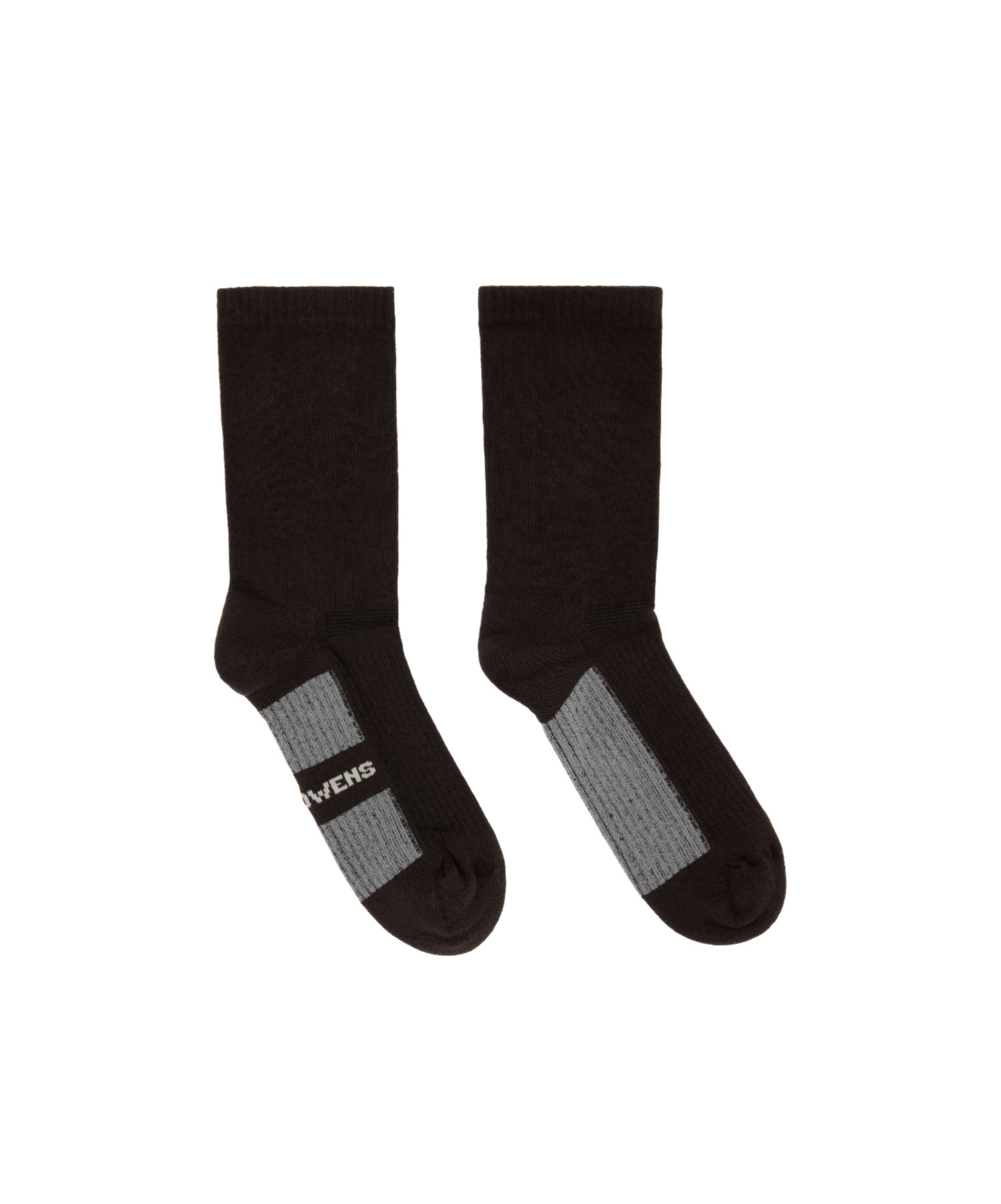 Rick Owens Gray Concordians Glitter Socks In Black