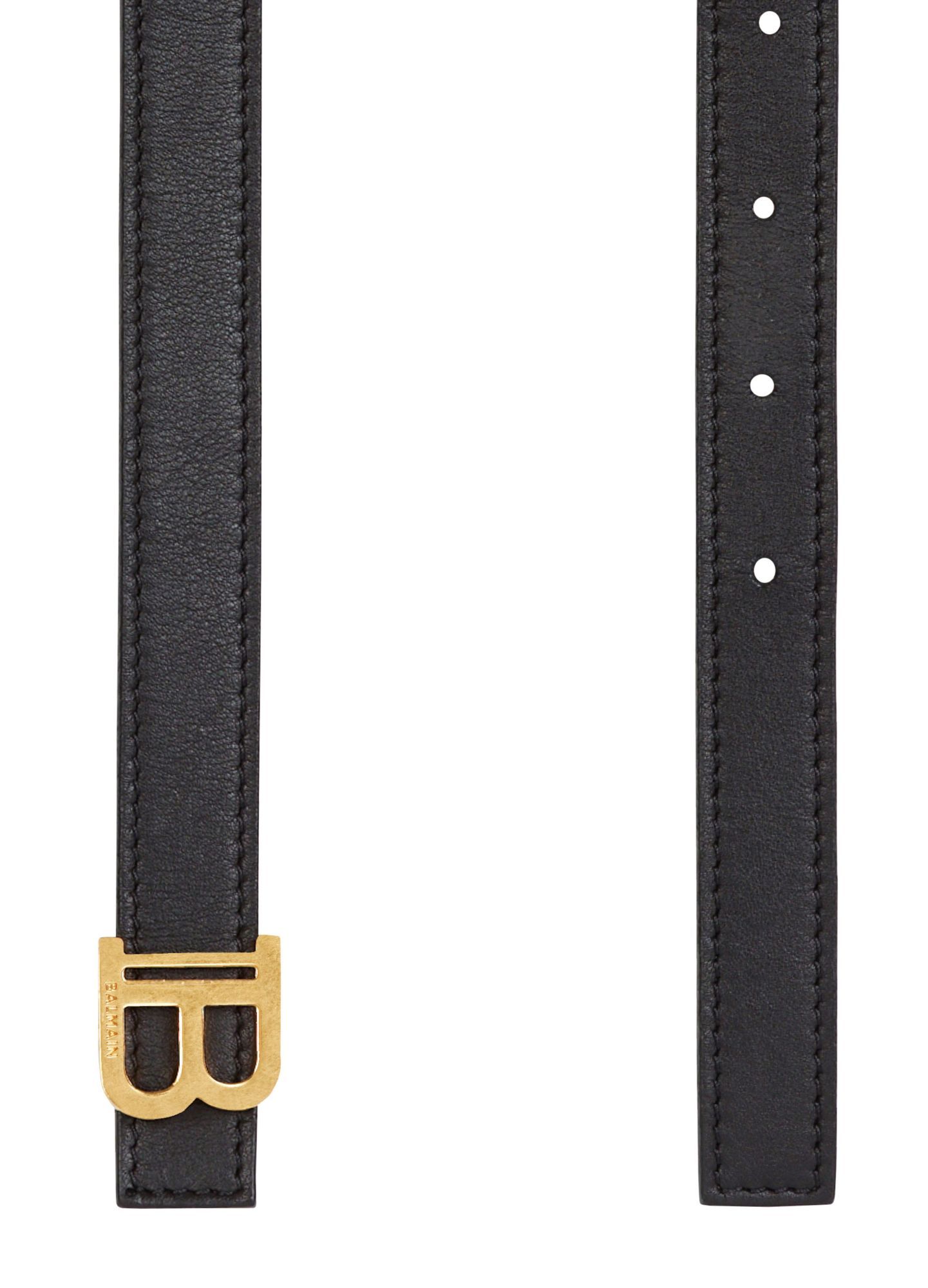 Shop Balmain B-buckle Belt In Black