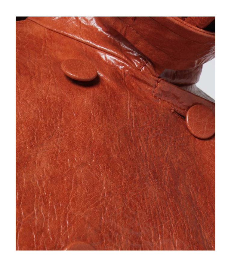 The Andamane Tan Leather-effect Belted Jacket In Brown
