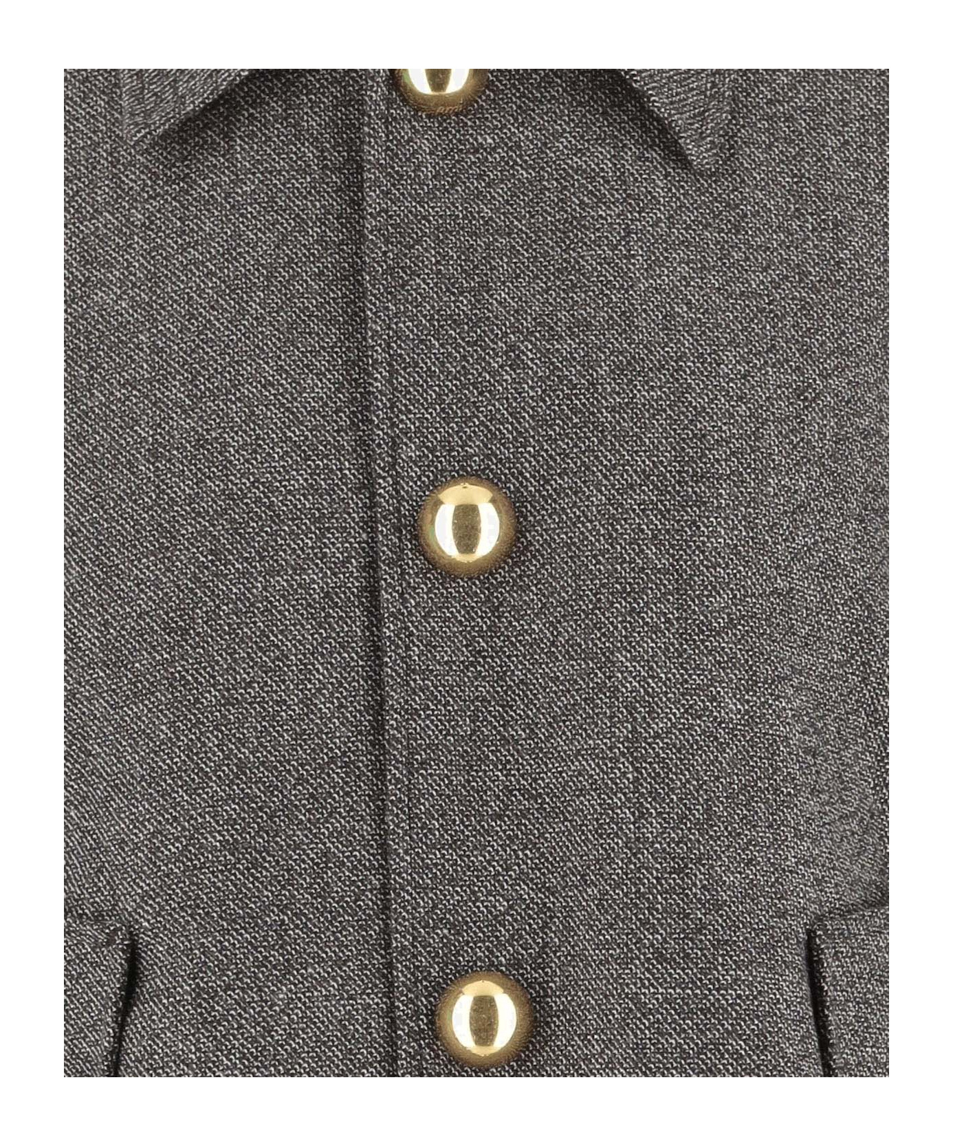 Ami Alexandre Mattiussi Oversized Wool And Cotton Blend Jacket In Black
