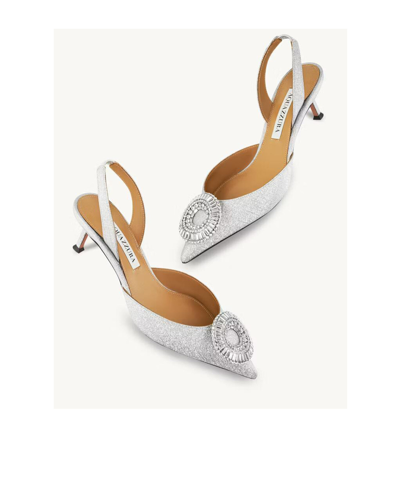 Aquazzura Pointed Toe High Heel Sandals In White