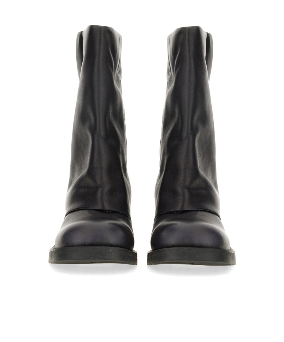Ash Tijuana Draped Black Calf Leather Ankle Boots In Black