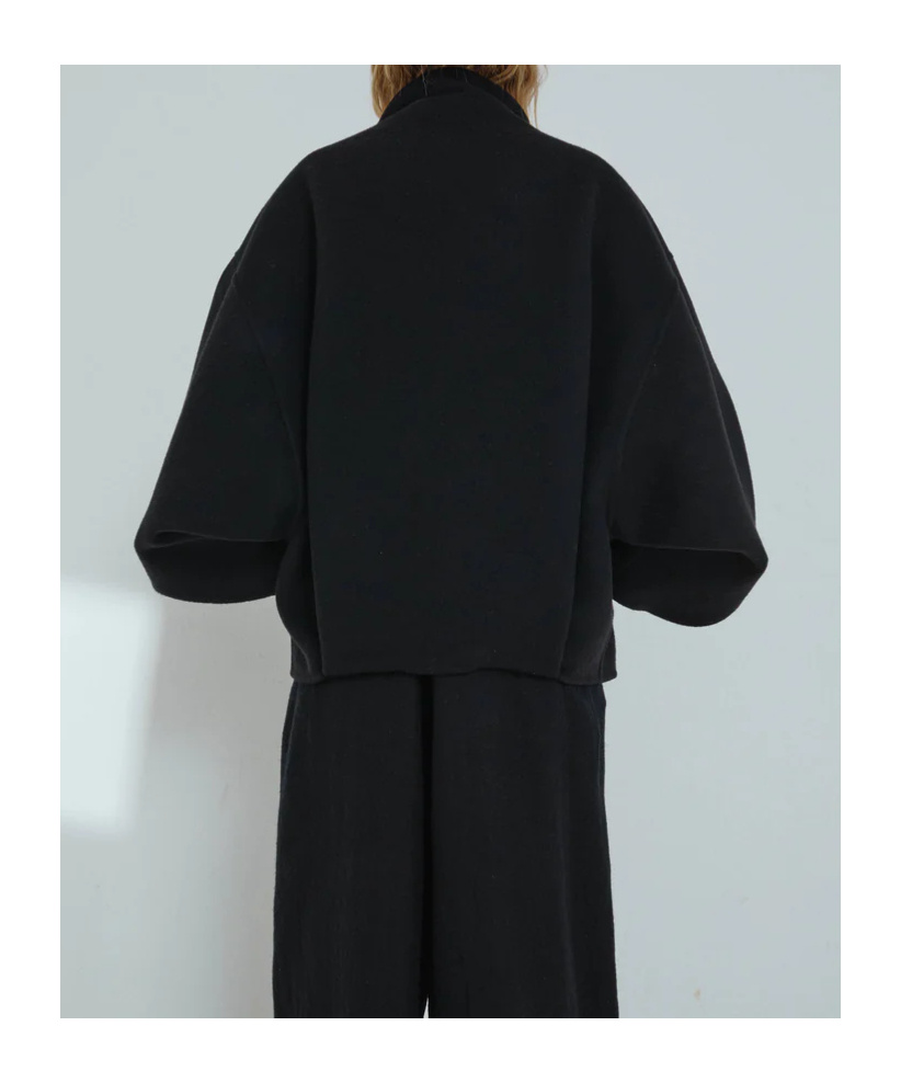 Darkpark Oversize Cashmere Wool Jacket In Black