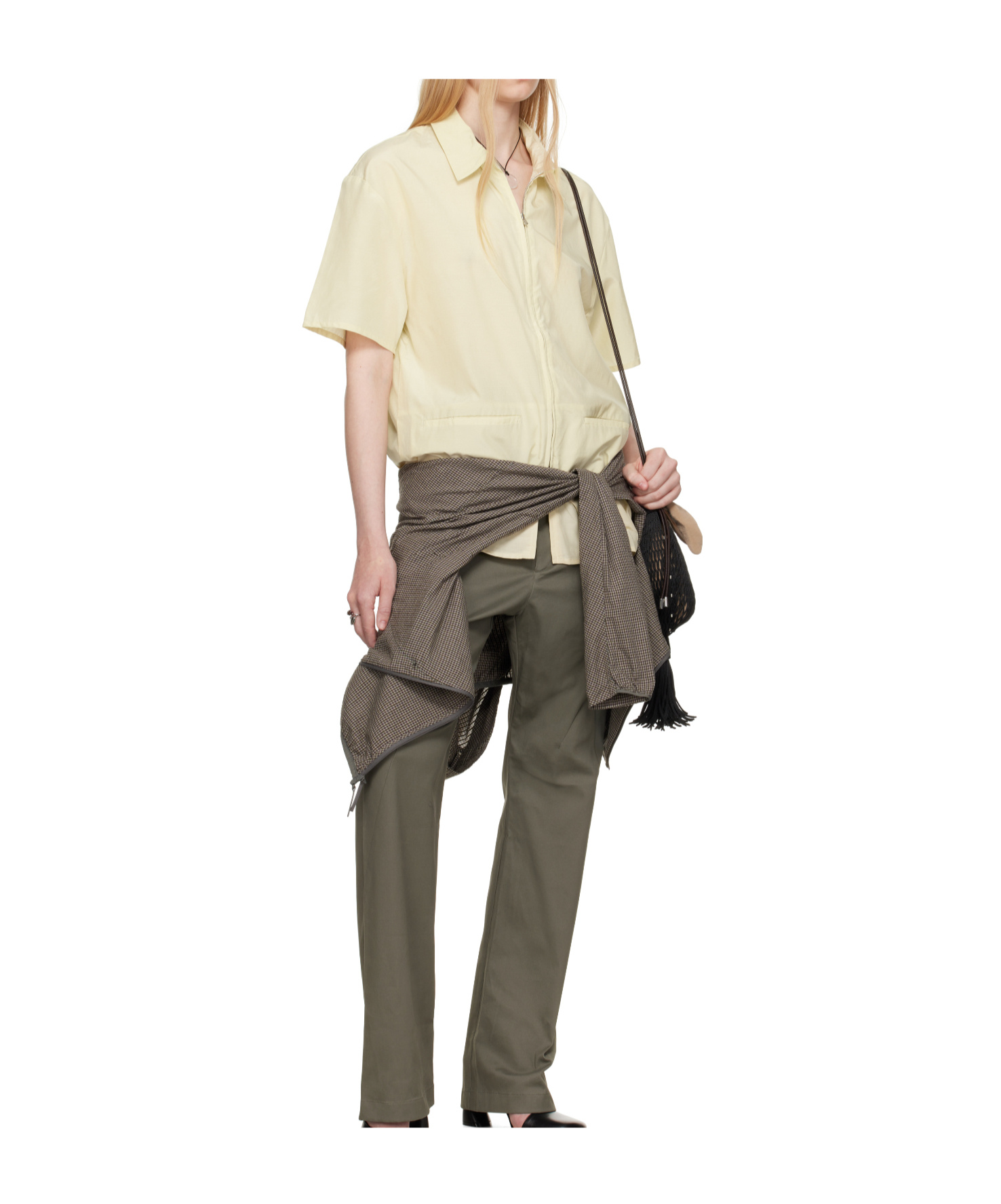 Post Archive Faction (paf) Yellow 8.0 Right Half Shirt In Neutral