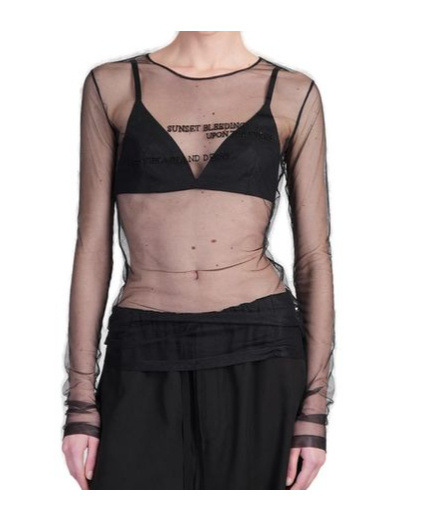 Ann Demeulemeester Fiene Topwear In Black Cotton In Black