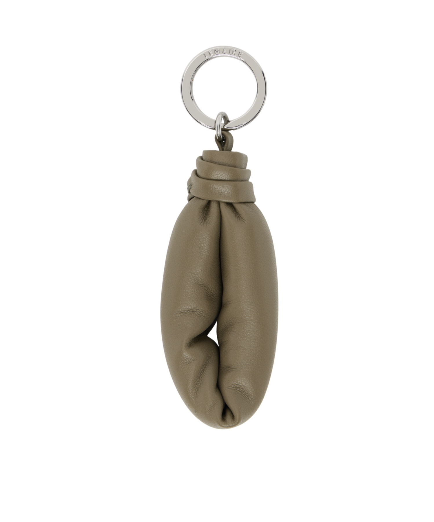 Lemaire Khaki Wadded Keychain In Dark Sage