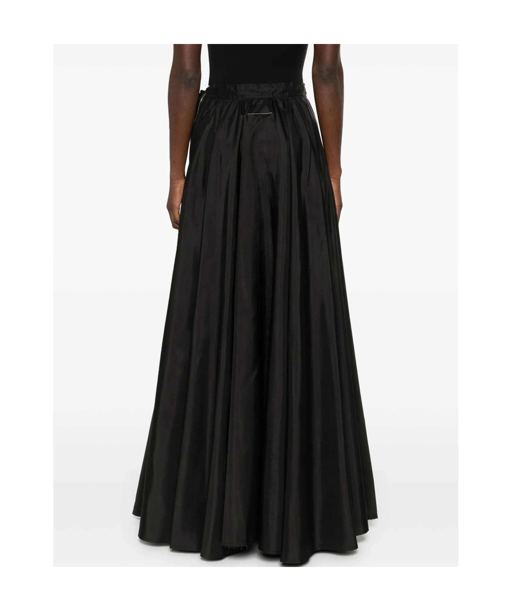 Mm6 Maison Margiela Taffeta Maxi Skirt In Black