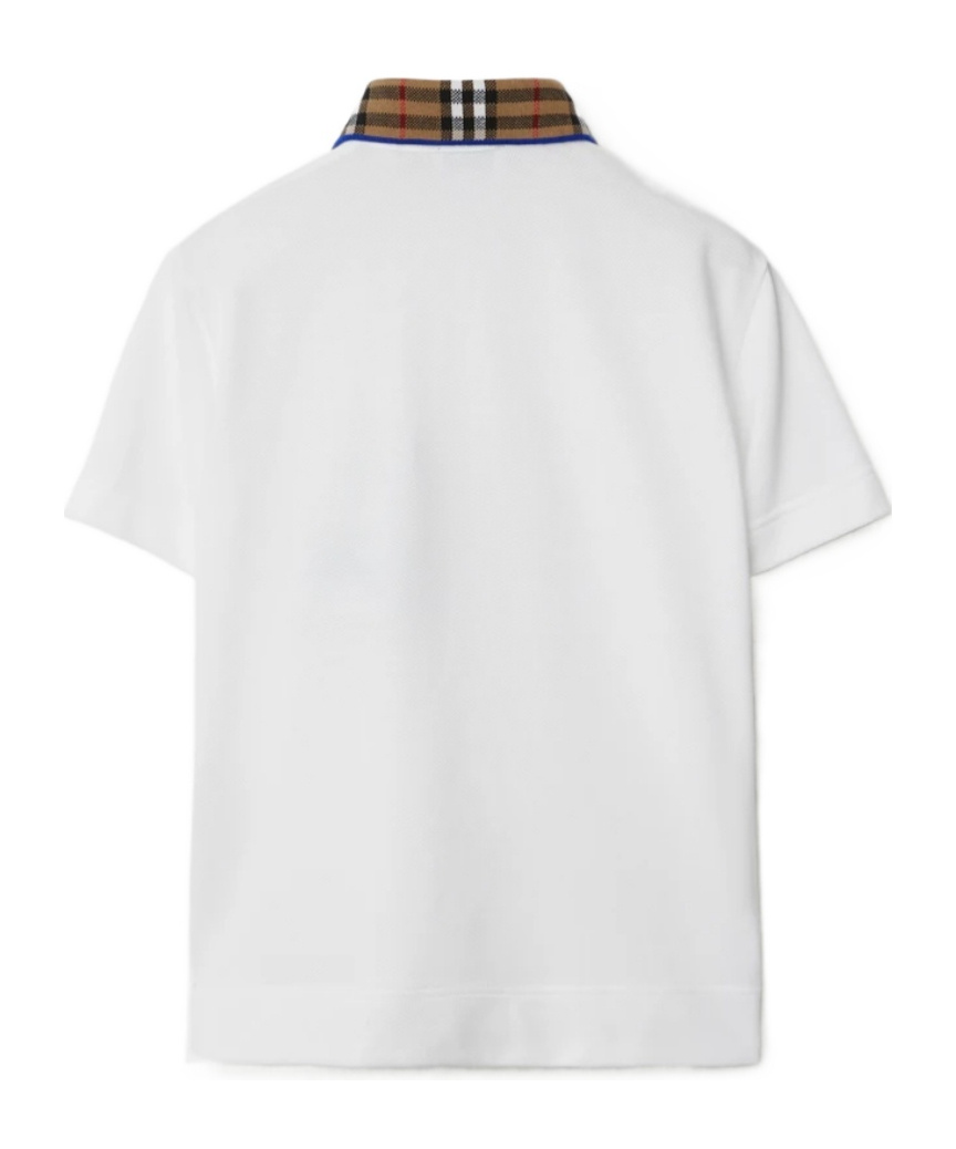 BURBERRY BURBERRY KIDS CHECK-COLLAR SHORT-SLEEVED POLO SHIRT