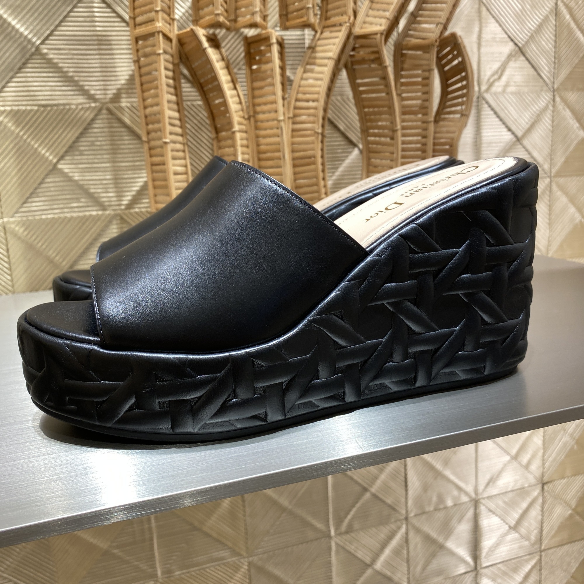 Dior Open-toed High-heeled Sandals In Black