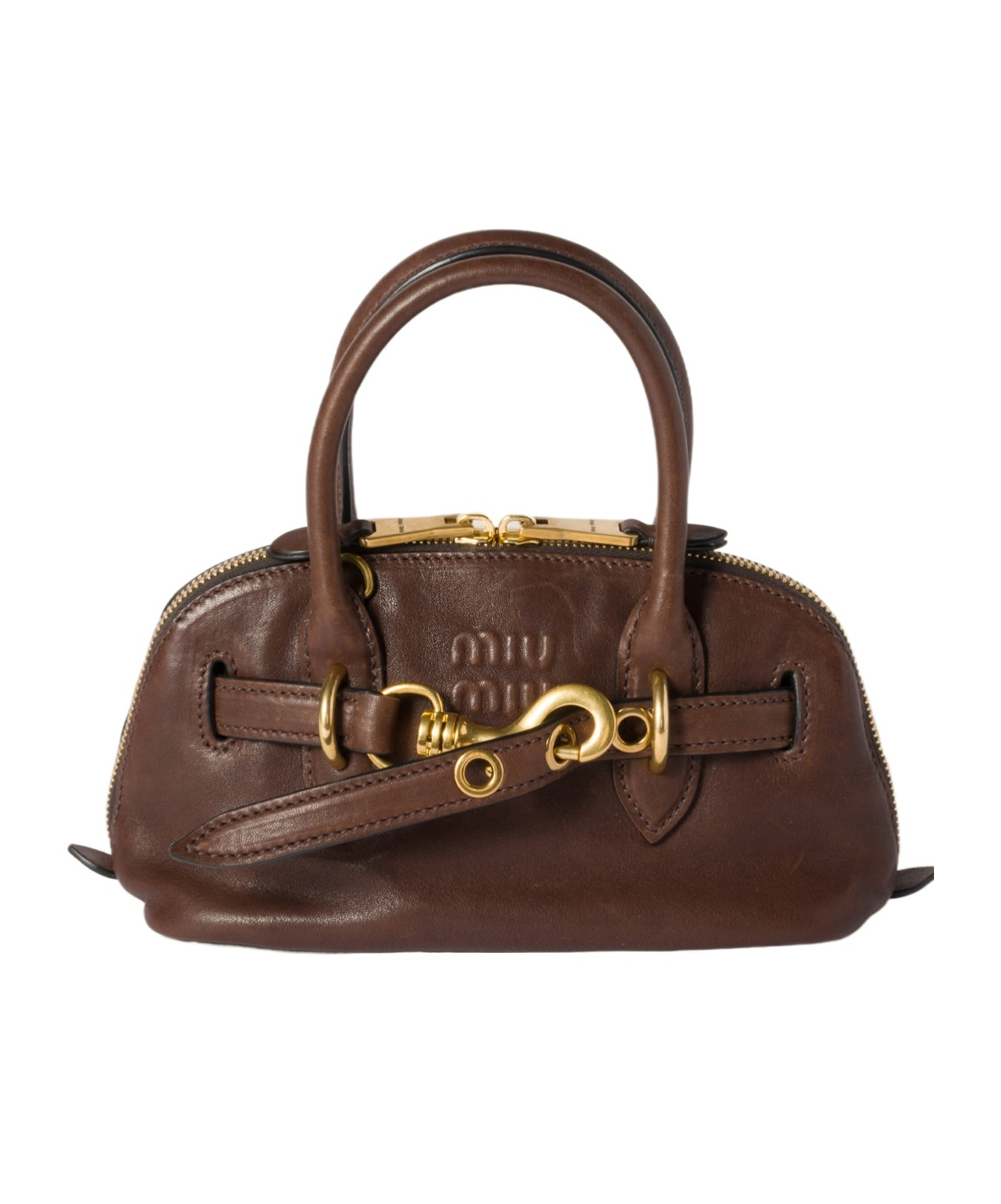 Miu Miu Aventure Mini Crossbody Bag In Brown