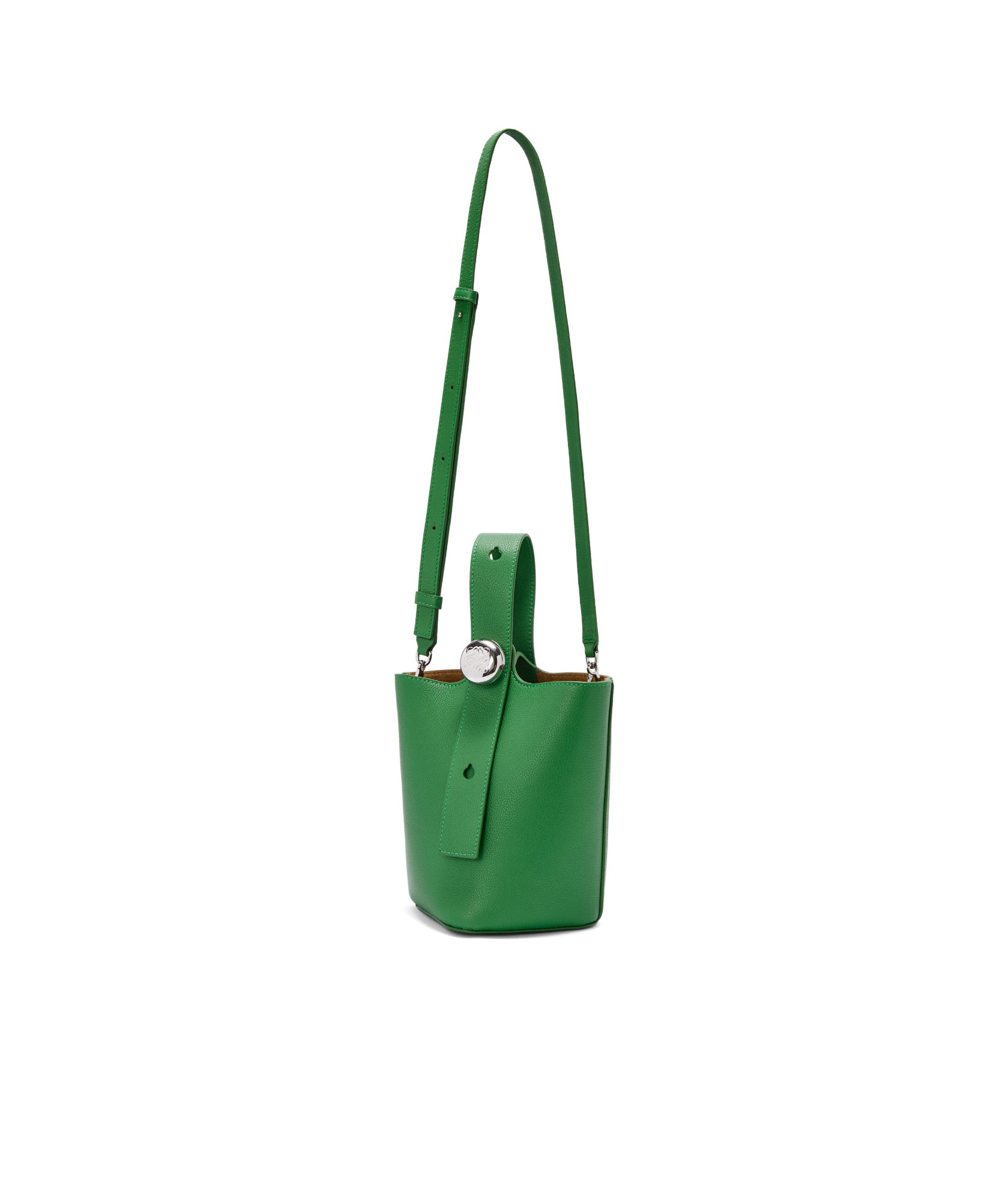 Loewe Single Shoulder Bucket Bag In Tropical Green