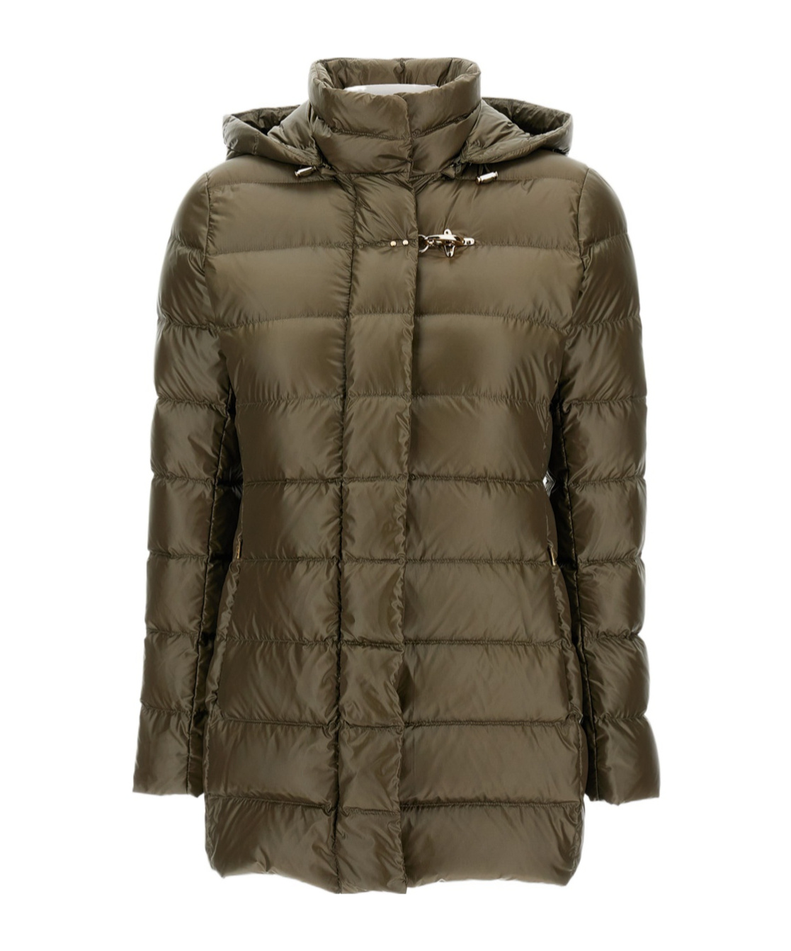 Fay Long-sleeved Cotton Jacket In Brown