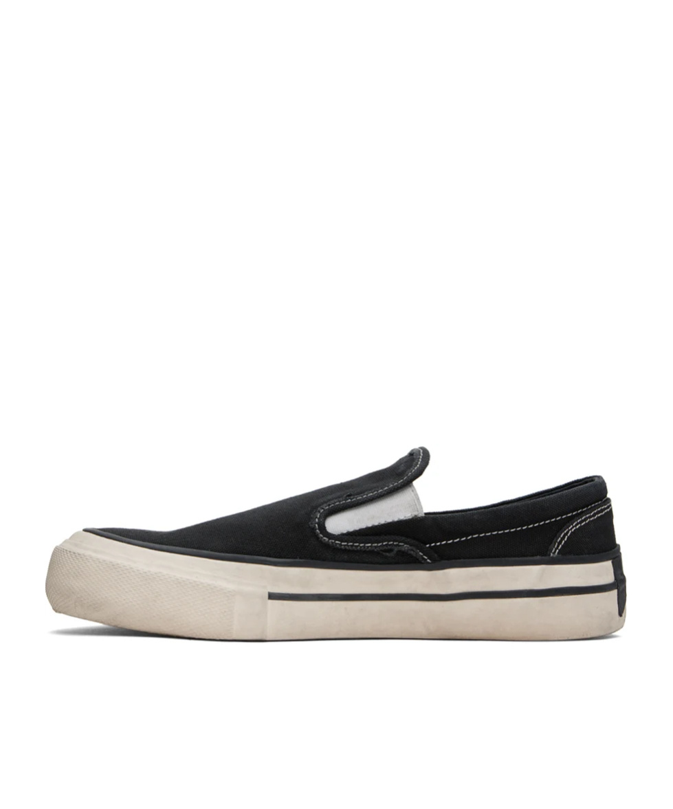 Rhude Washed Canvas Slip On Sneaker Shoes In Multicolor