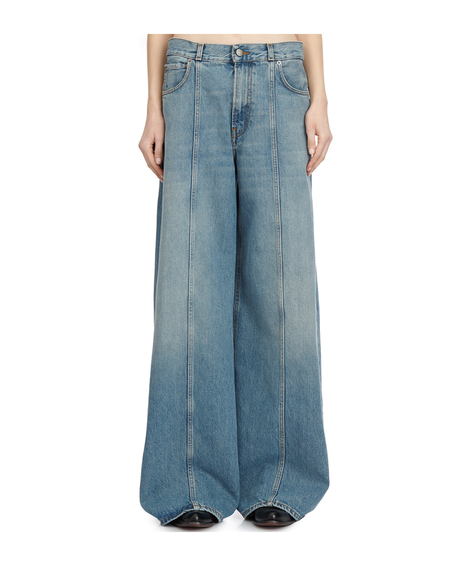 Haikure Five-pocket Denim Trousers In Blue