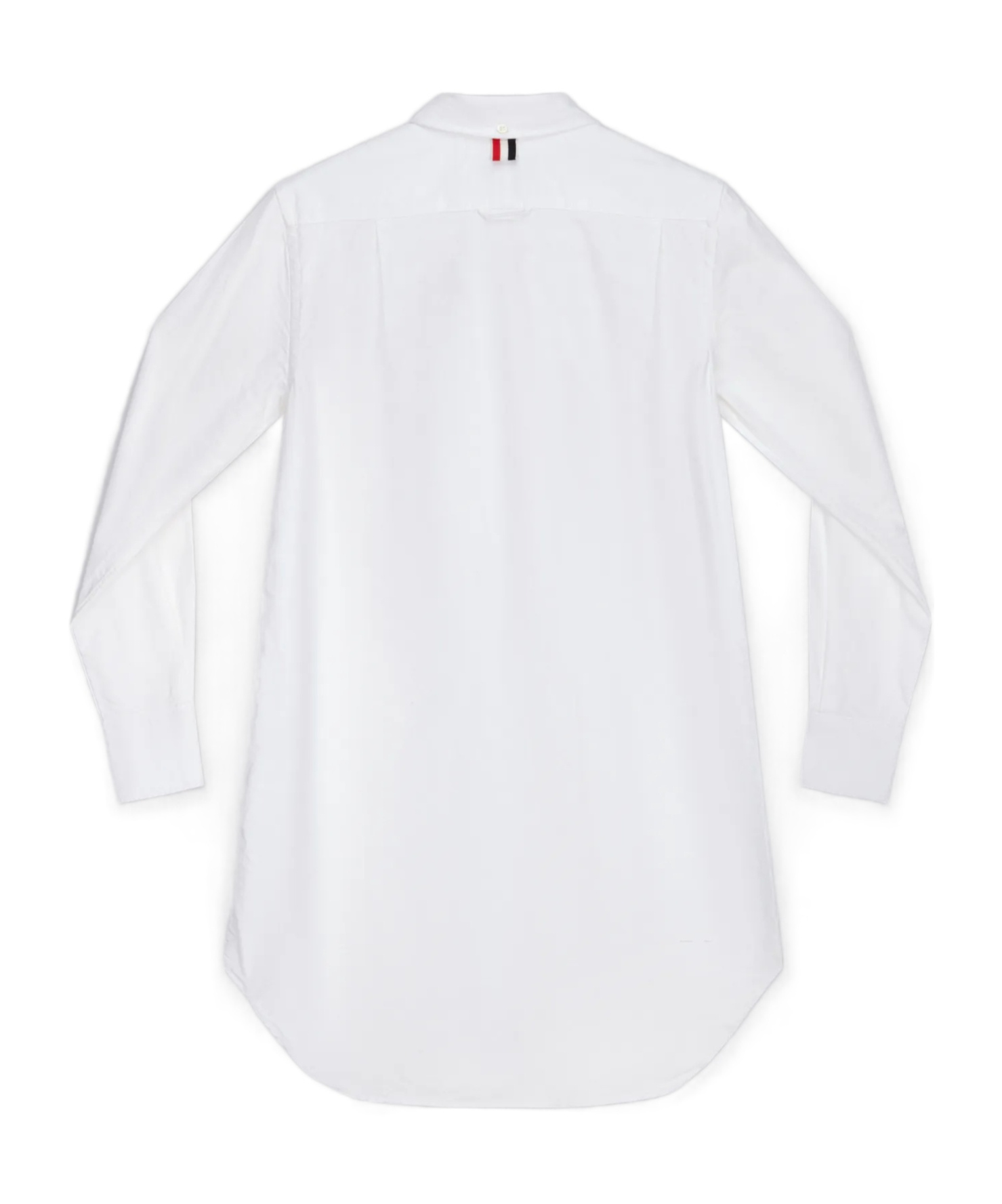 Thom Browne Long-sleeved Mini Shirt Dress In White