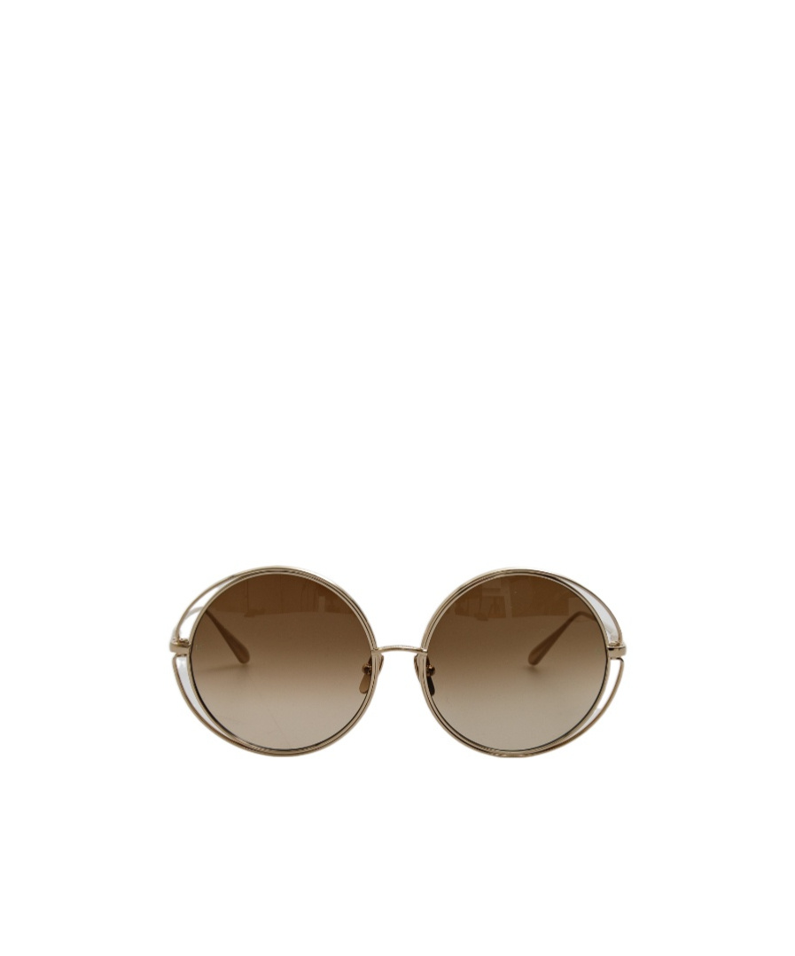 Linda Farrow Selene Round Sunglasses In Gradient Mocha In Brown