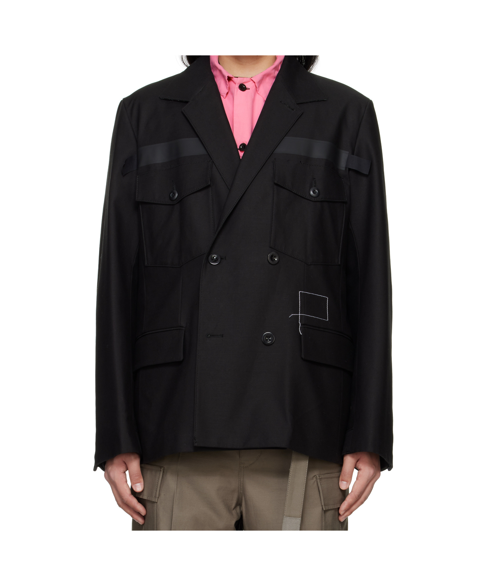 Sacai X Wtaps Blazer In Black