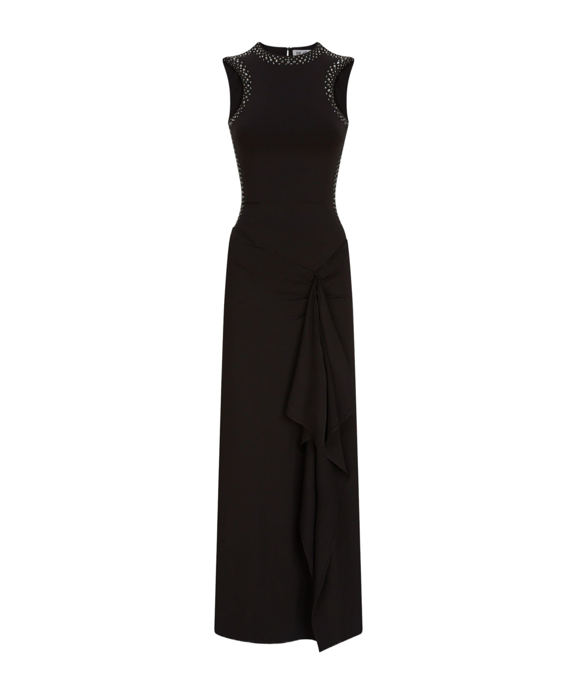 Attico Black Midi Dress In Black