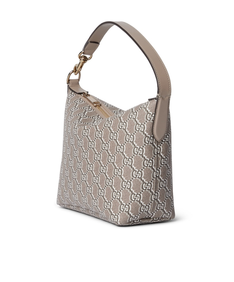 Gucci 'monogram' Shoulder Bag In Nude