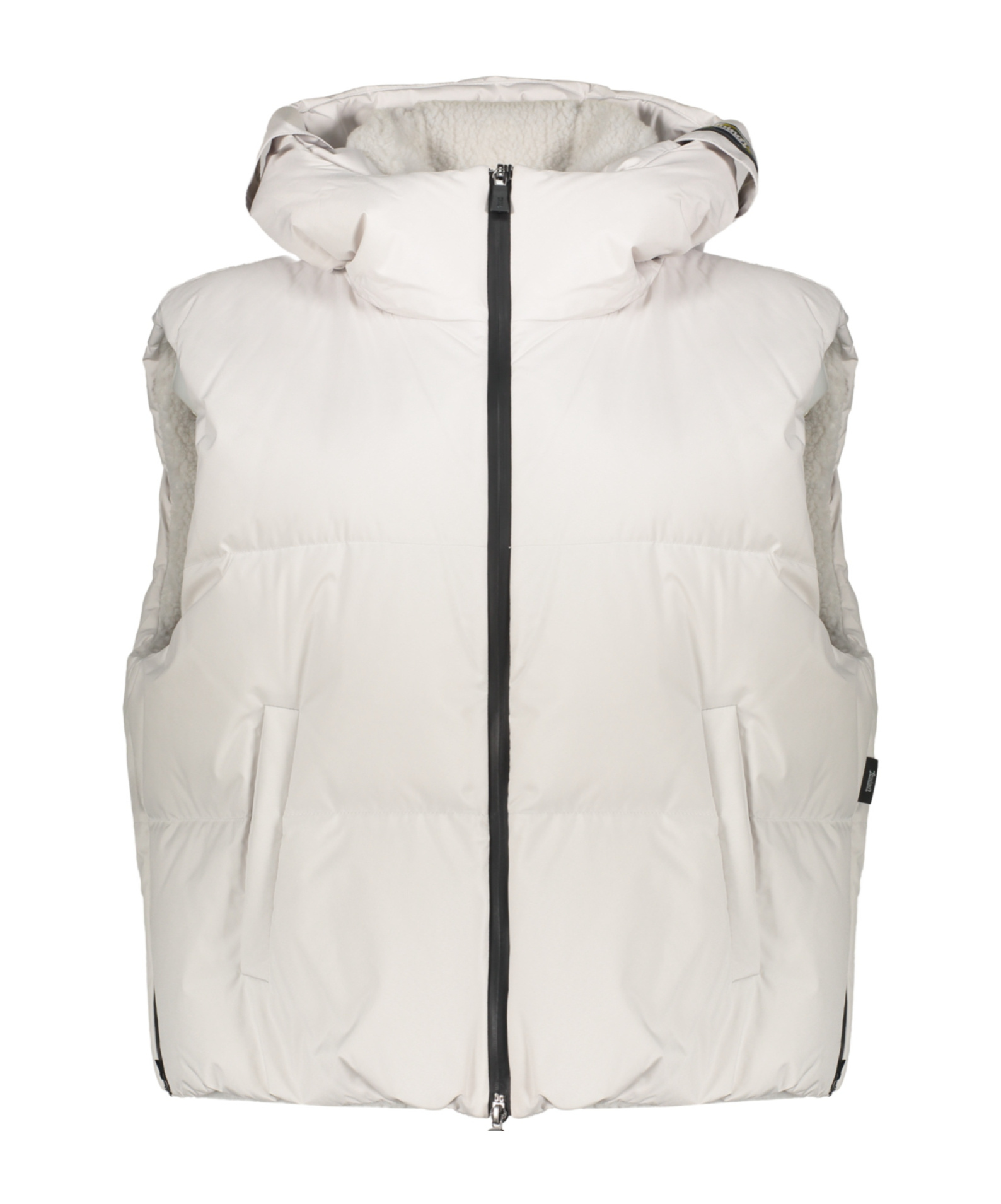 Herno Hooded Quilted Gilet In Neutral