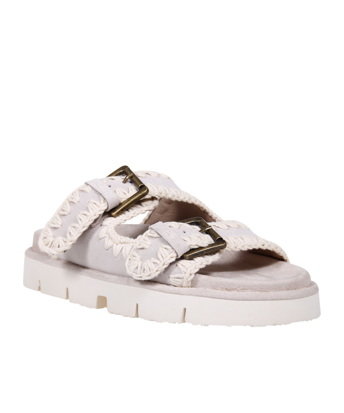 Mou Bio With Buckles Sandals In Neutral
