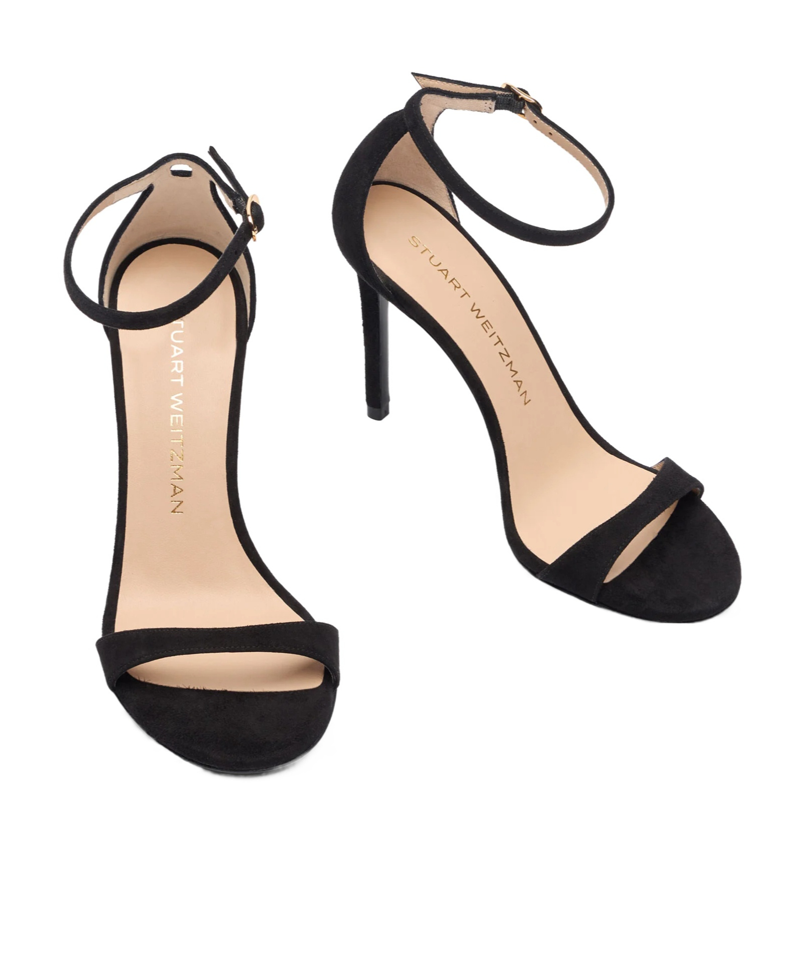 Stuart Weitzman Nudist Ii Sandals In Black Suede