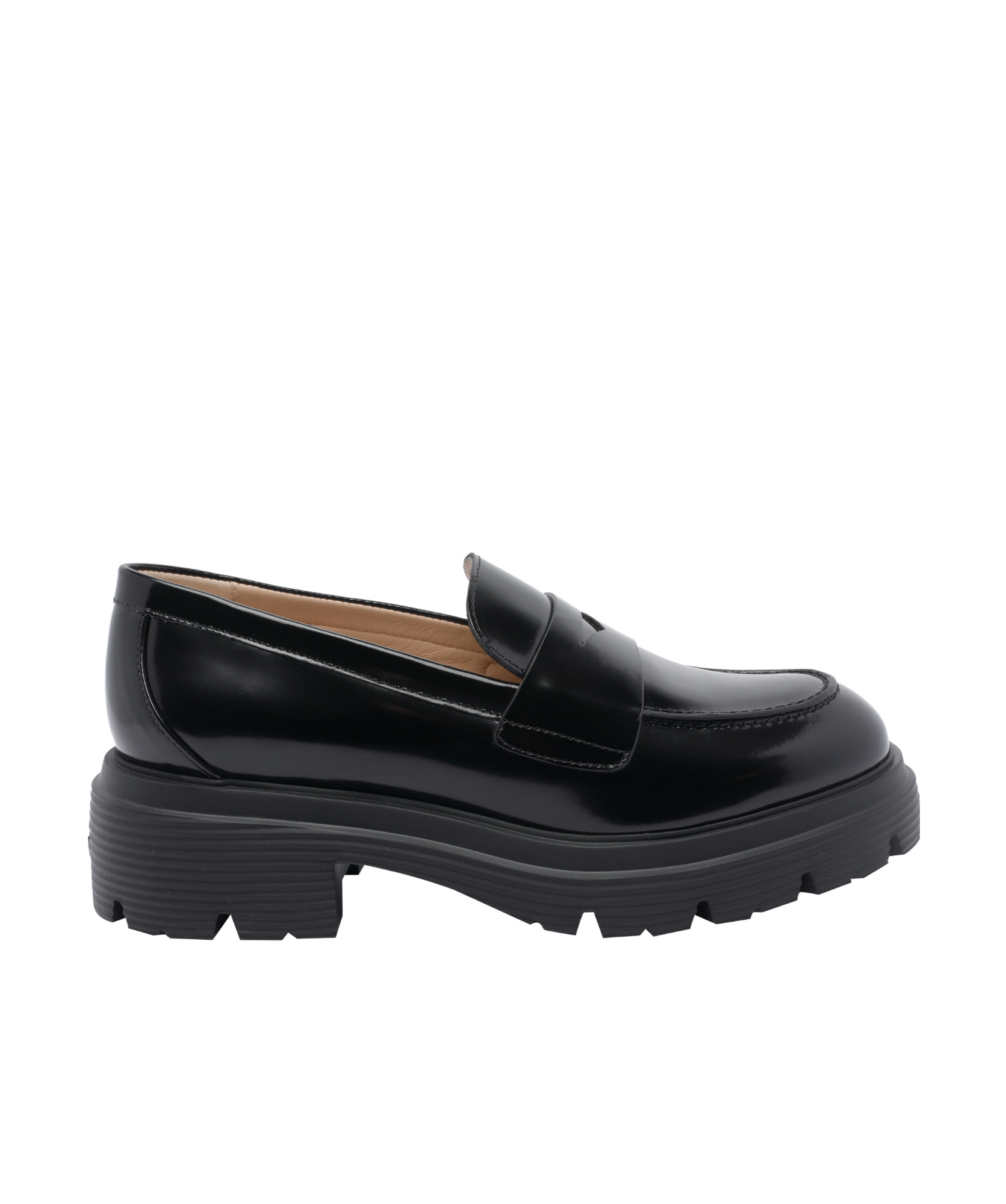 Stuart Weitzman Round-toe Loafers In Black