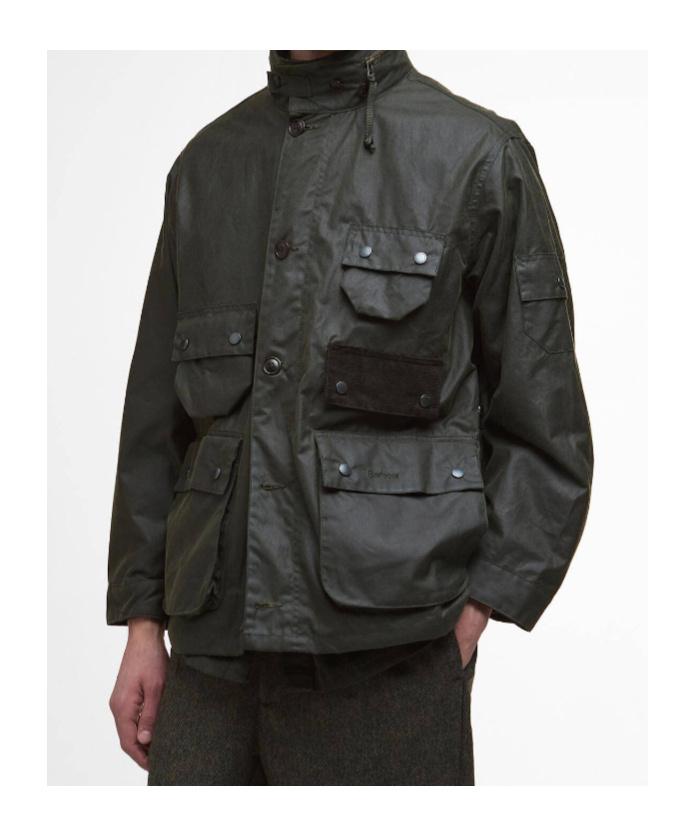Barbour Editor Waxed Jacket In Black