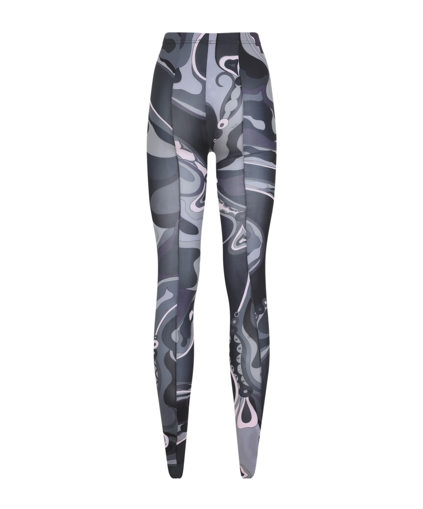 Pucci Swirl-print Tights In Gray