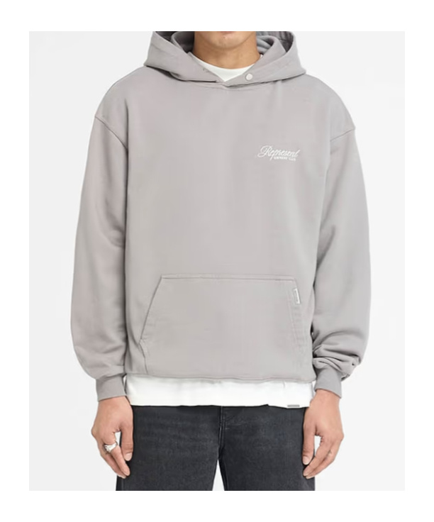 Represent Owners Club Script Hoodie In Gray