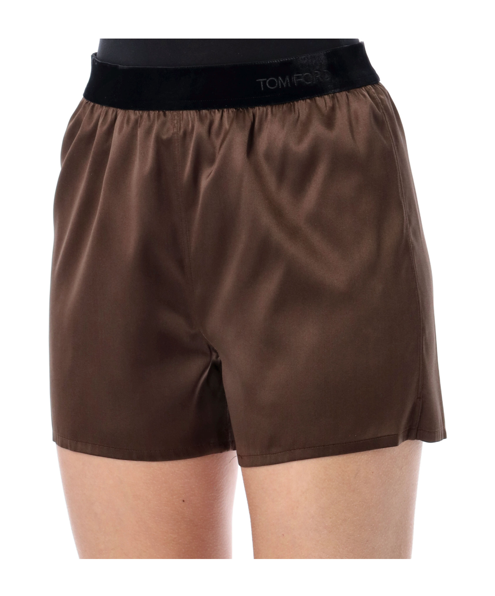 Tom Ford Solid Color Shorts In Brown