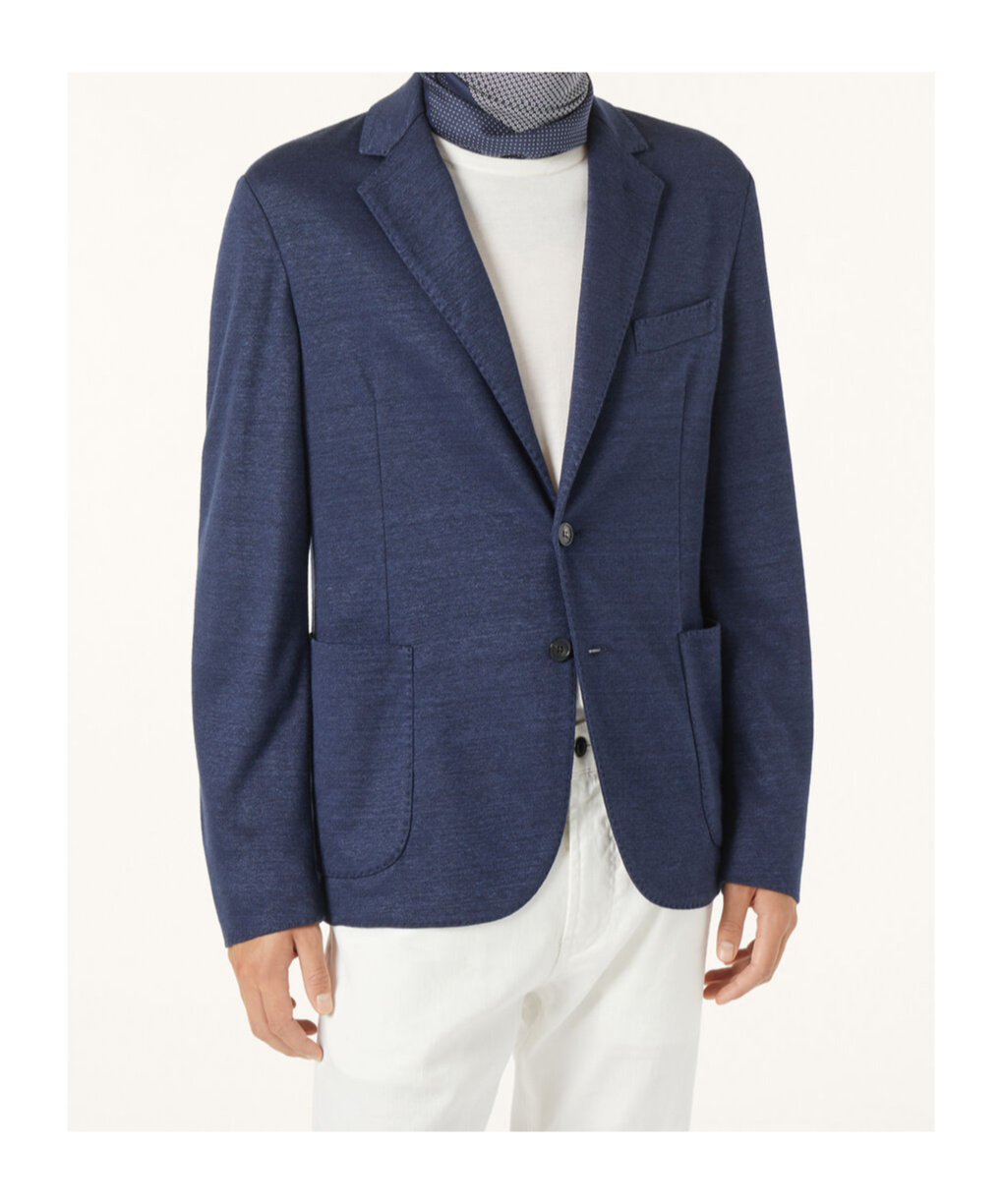 Loro Piana Two-button Patch-pocket Jacket In Blue
