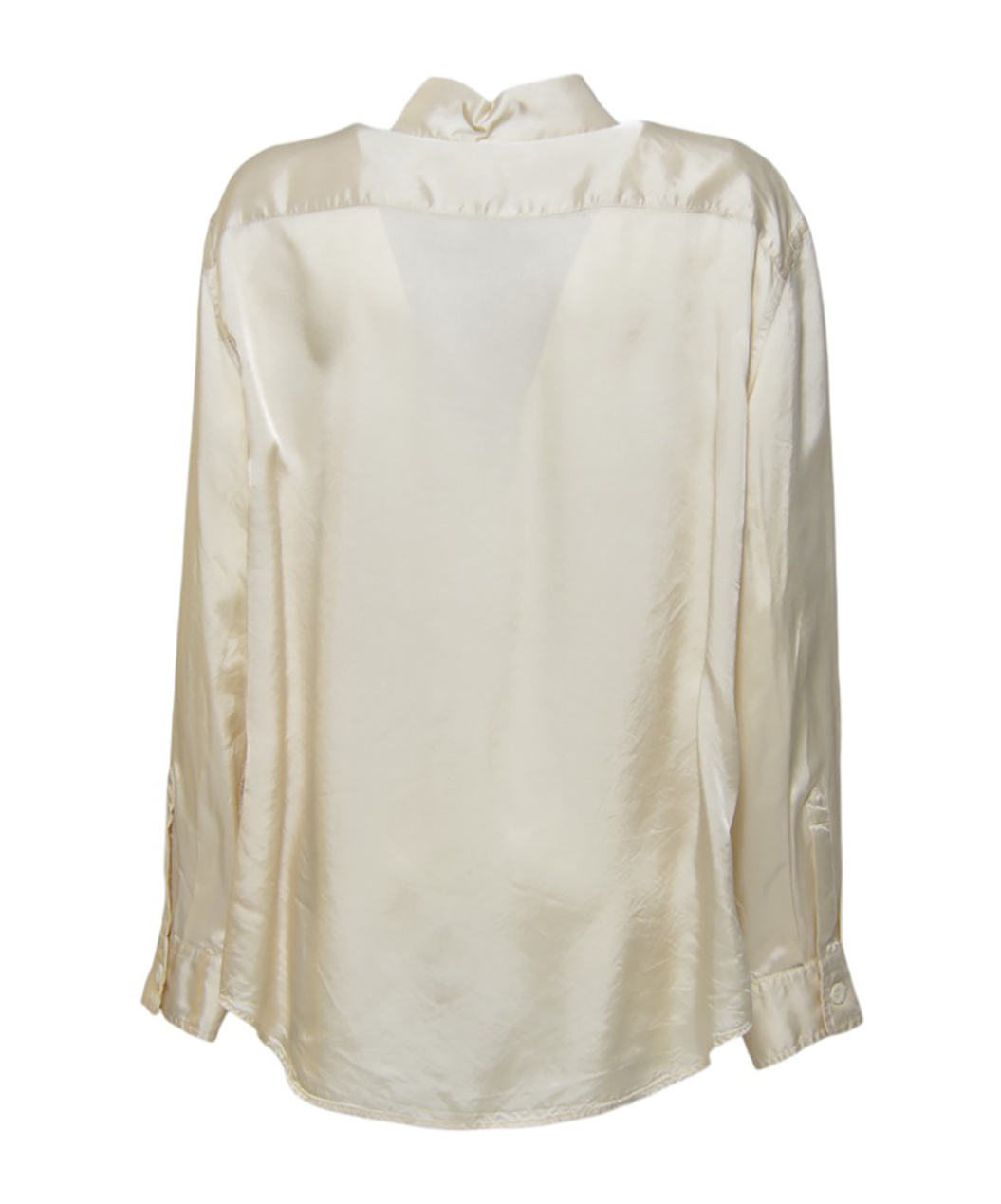Aspesi Ecru Viscose Satin Blouse In Nude