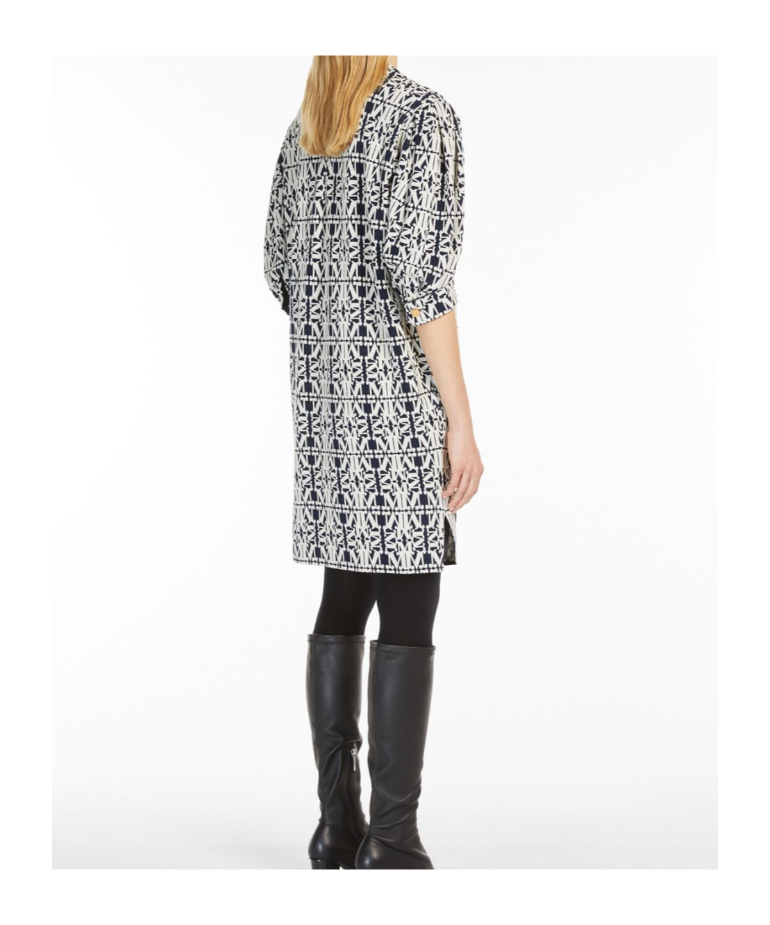 Max Mara Gustavo Mini Printed Dress In White