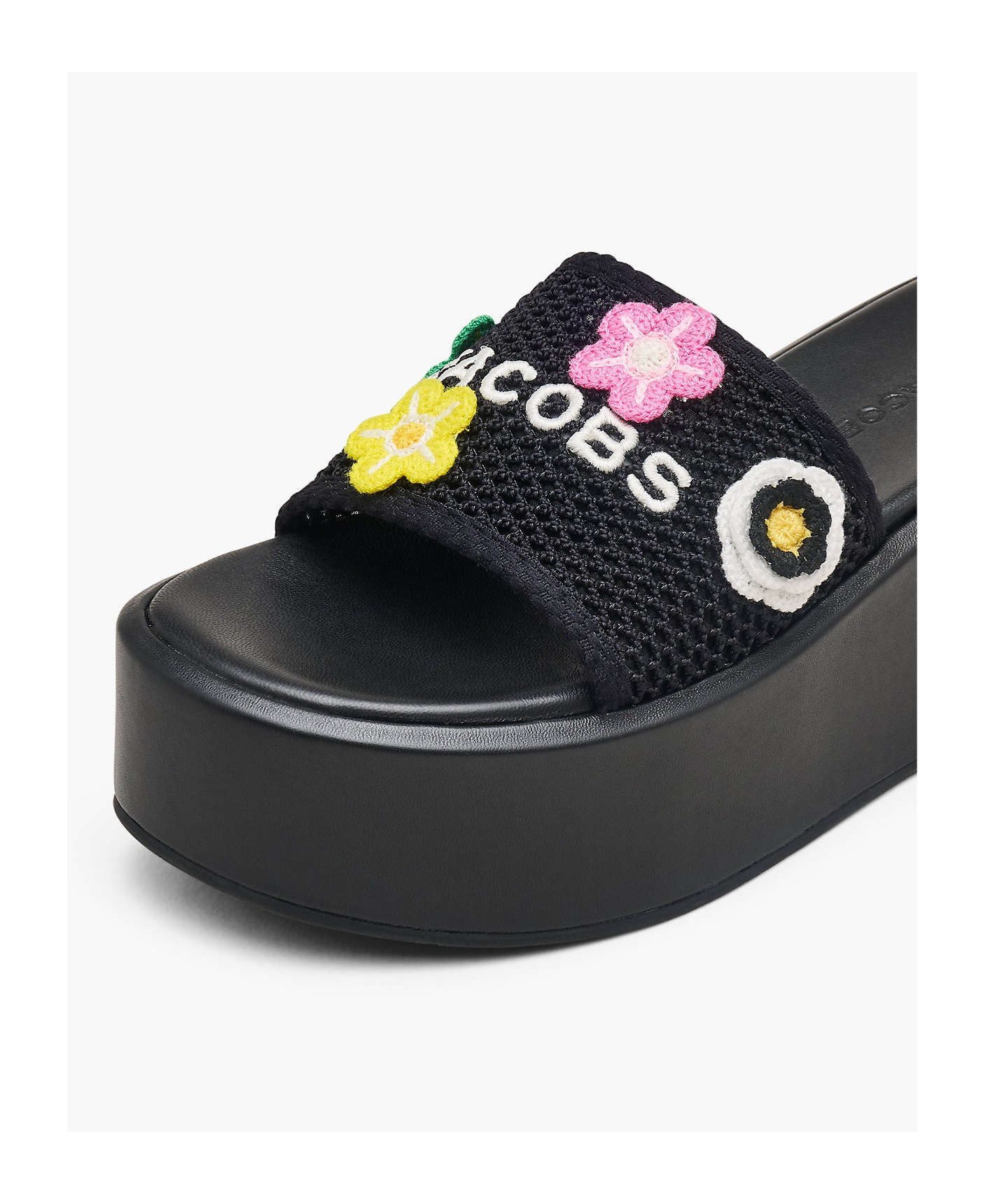 MARC JACOBS THE QUILTED DENIM SLIDES