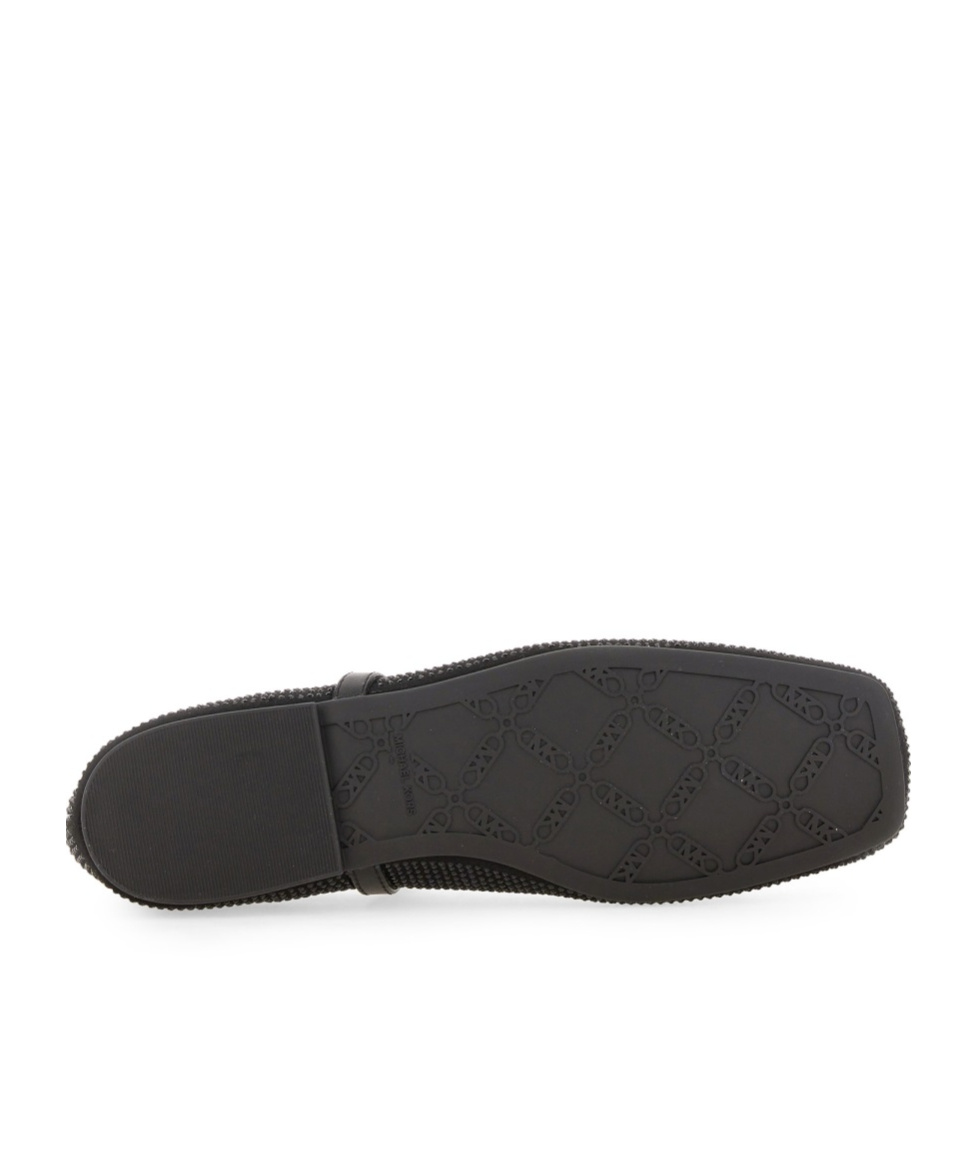 Shop Michael Kors Rhinestone-embellished Ballerina Shoes In Black