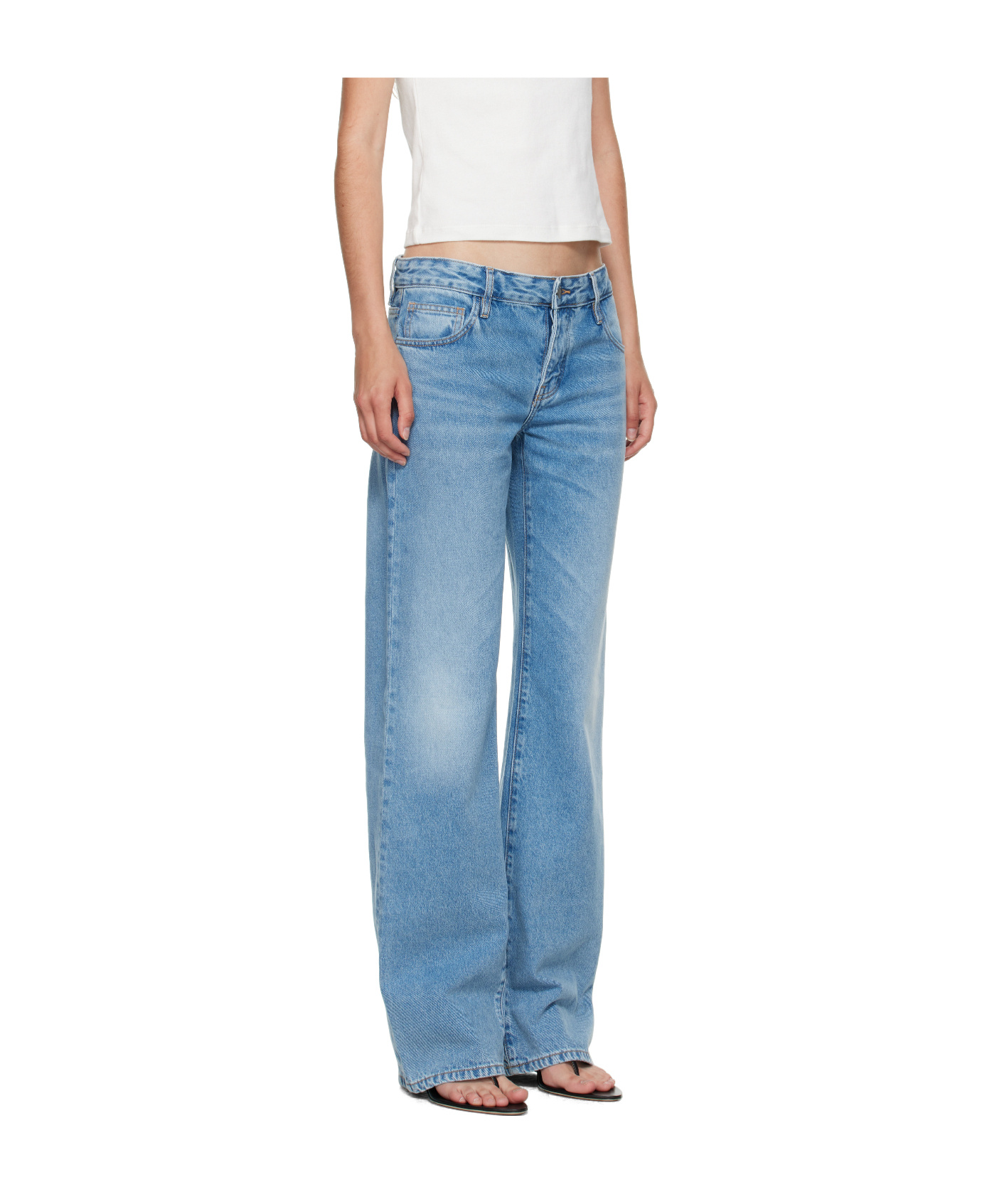 St Agni Blue Outland Denim Edition 90s Low Rise Jeans In Brown