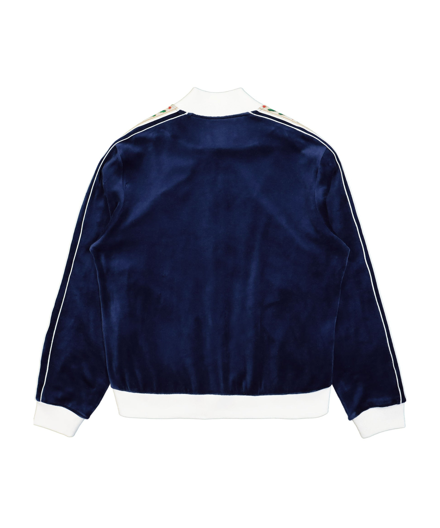 Casablanca Laurel Velour Track Jacket In Black